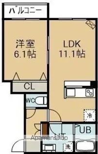 プルミエール深堀【3階】の間取り